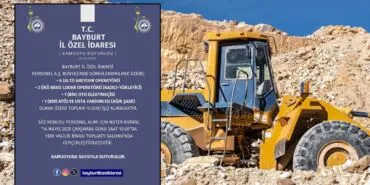 Bayburt'ta İş Arayanlar Dikkat! İl Özel İdaresi 10 Personel Alıyor Haberi