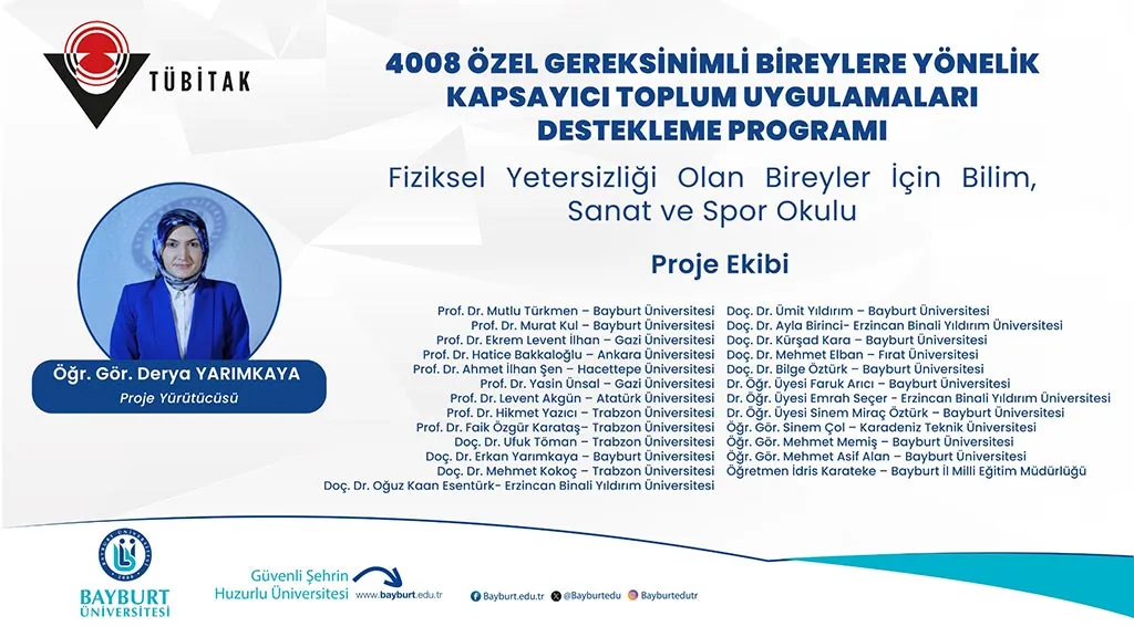 TÜBİTAK'tan Bayburt'a Anlamlı Destek, Özel Gereksinimli Bireyler Bilim ve Sanatla Buluşacak Haberi