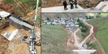 Bayburt Yukarı Dikmetaş Köyü Taşkın Kontrol İnşaatı Devam Ediyor