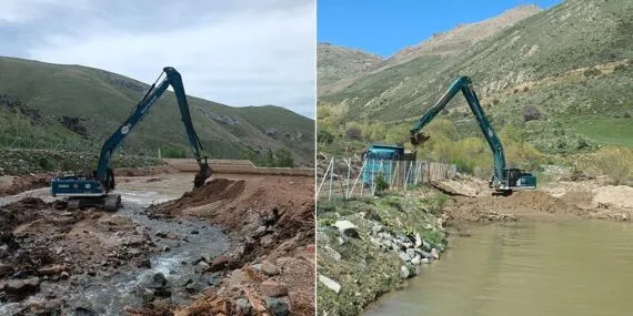 DSİ’den Bayburt Suludere Köyünde Tersip Bendi Temizliği
