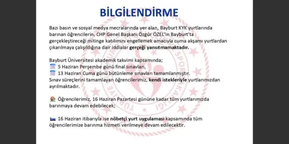 KYK Yurtlarından Çıkarılma İddiaları Gerçeği Yansıtmıyor Açıklaması