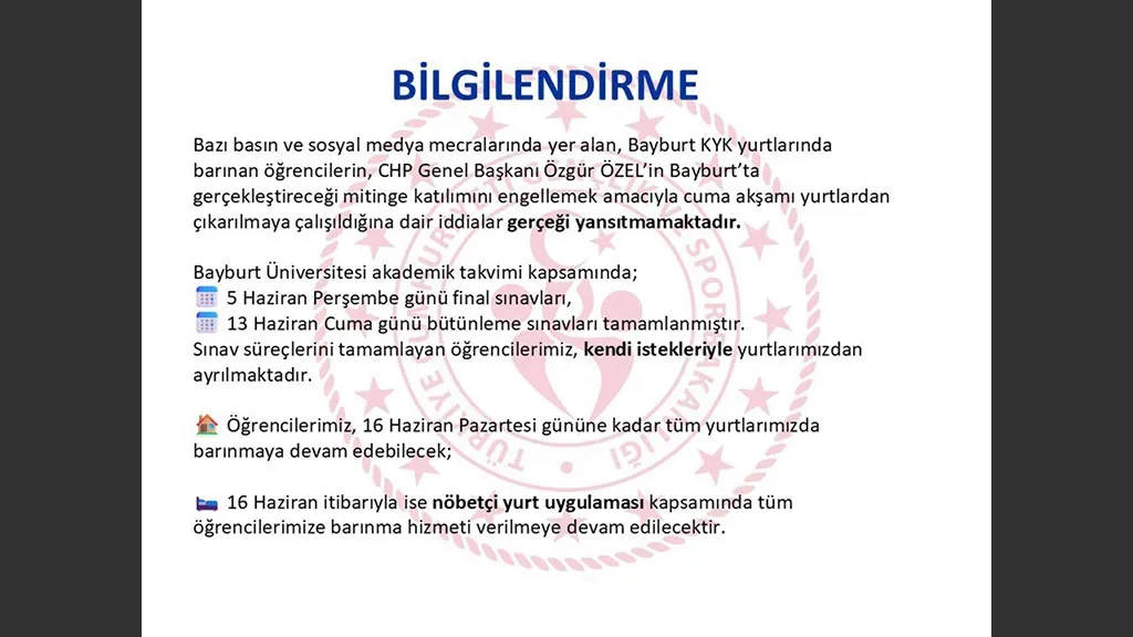 KYK Yurtlarından Çıkarılma İddiaları Gerçeği Yansıtmıyor Açıklaması
