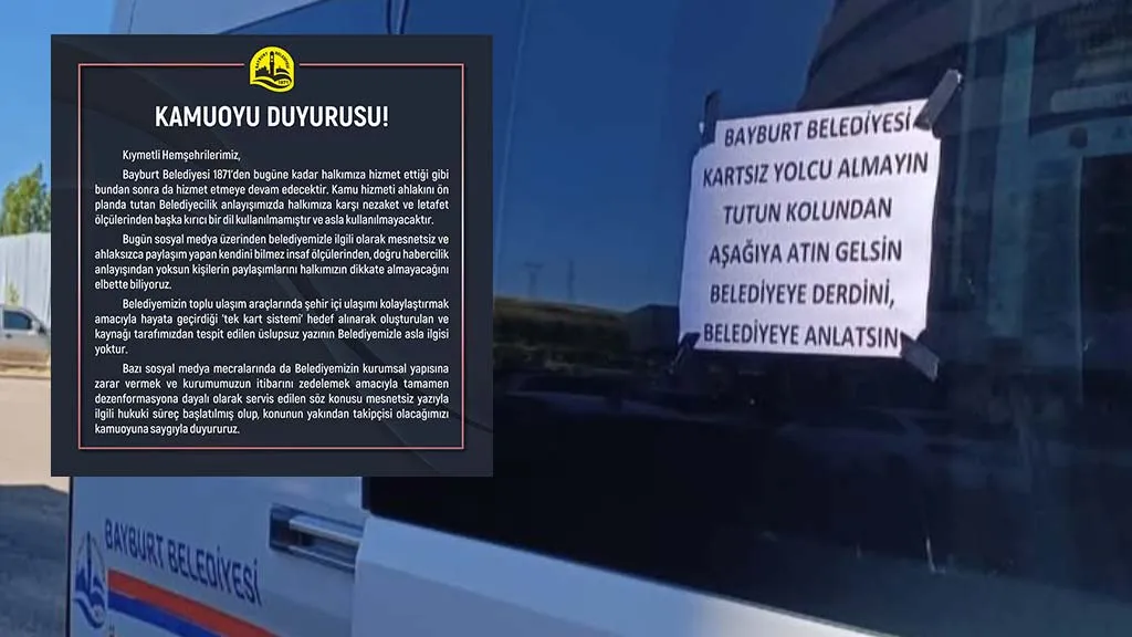Bayburt Belediyesi Tek Kart Sistemi Dezenformasyonuna Hukuki Süreç Başlattı