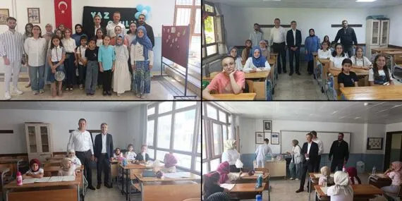 Bayburt Lisesi’ndeki TÜGVA Yaz Okulu’na Milli Eğitim Müdürü Kahraman’dan Ziyaret