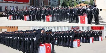 Bayburt Polis Meslek Eğitim Merkezi'nde Mezuniyet Heyecanı
