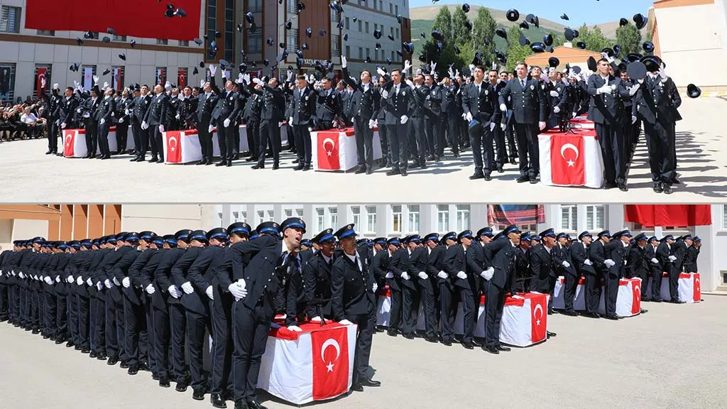 Bayburt Polis Meslek Eğitim Merkezi'nde Mezuniyet Heyecanı