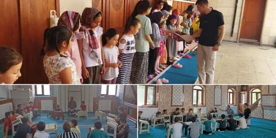 Bayburt’ta Bu Yaz Camideyim Projesiyle Çocuklar Hem Eğleniyor Hem Öğreniyor