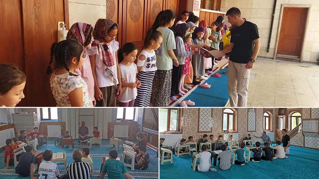 Bayburt'ta Bu Yaz Camideyim Projesiyle Çocuklar Hem Eğleniyor Hem Öğreniyor