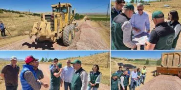 Bayburt Demirözü'nde Tarla Yolları Yapım Çalışmaları Başladı