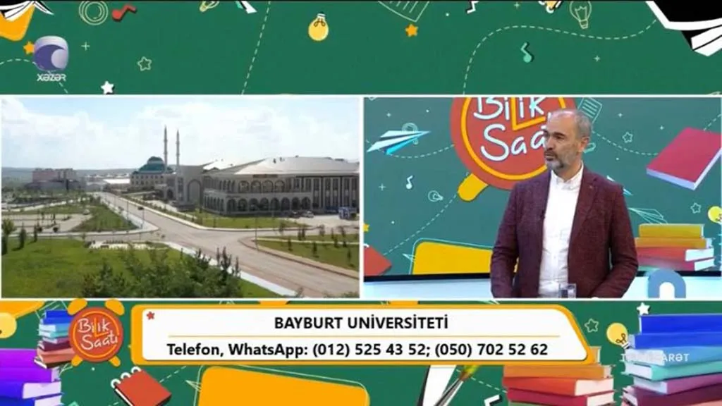 Bayburt Üniversitesi Rektörü Mutlu Türkmen, Azerbaycan Hazar TV'de Eğitim Vizyonunu Anlattı