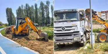 Bayburt Yeni Şehir Parkı'nda Çevre Düzenlemesi Devam Ediyor