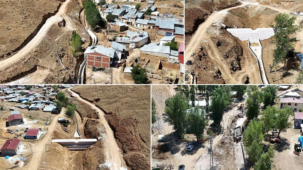 Bayburt Yukarı Dikmetaş Köyü Taşkın Kontrol İnşaatı Sürüyor