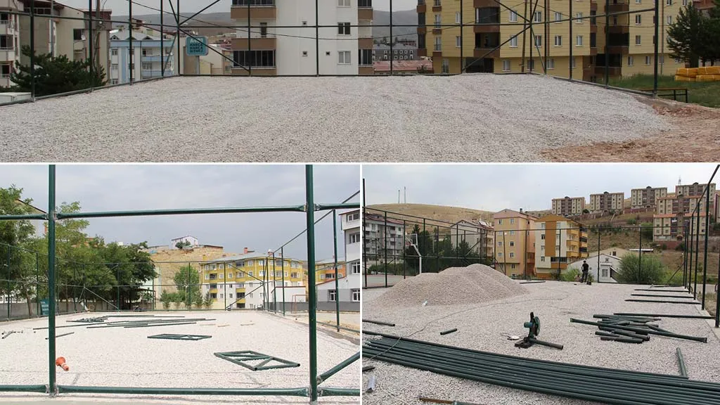 Bayburt'ta 12 Yeni Semt Sahası Yapımı Hızla Devam Ediyor