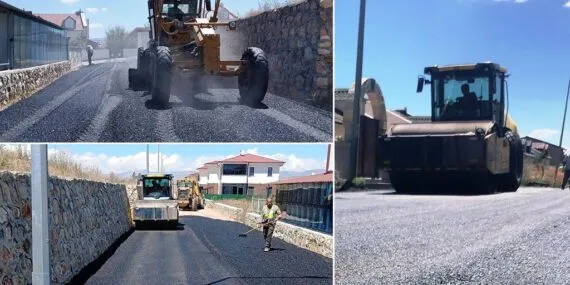Bayburt’ta Cadde ve Sokaklarda Asfalt Çalışmaları Devam Ediyor