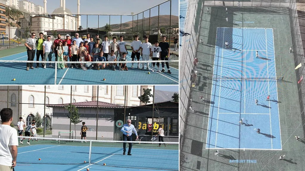 Bayburt'ta Tenis Heyecanı Yeniden Başladı: Yenilenen Kort Hizmete Açıldı