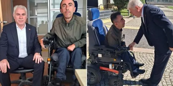 Başkan Mete Memiş’ten, Kaza Geçiren Engin Demir’e Geçmiş Olsun Ziyareti