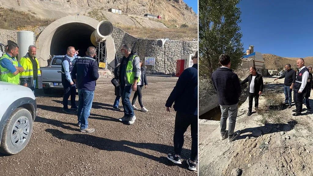 Bayburt’ta Kop Tüneli ve Beton Santrallerinde Çevre Denetimi Yapıldı
