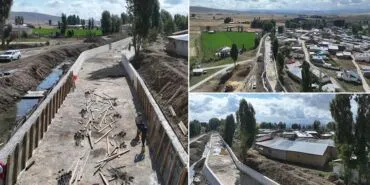 DSİ Bayburt Oruçbeyli Köyü Taşkın Kontrol İnşaatı Çalışmalarını Sürdürüyor