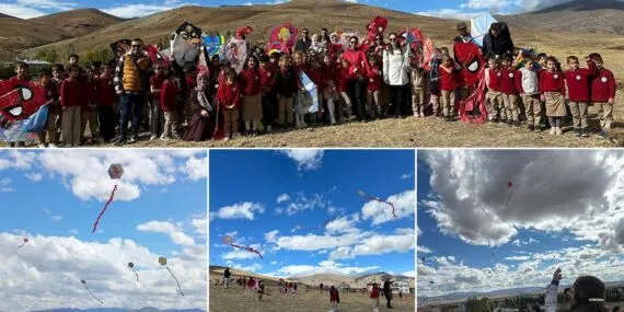 Aydıntepe’de Gökyüzü Renklen­di: Öğrenciler Uçurtmalarını Hayallerle Buluşturdu