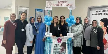 Bayburt Devlet Hastanesi’nde Normal Doğum ve Emzirme Haftası Etkinlikleri