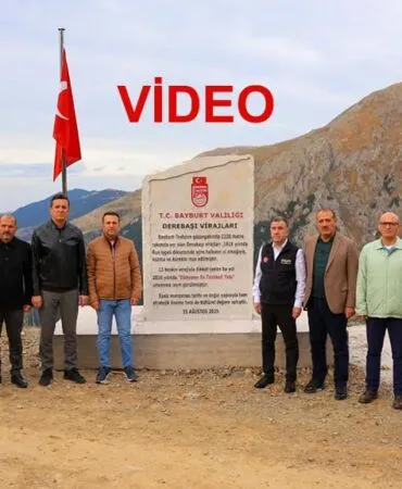 Bayburt ve Trabzon Sınırında Yer Alan Derebaşı Virajları’na Künye Taşı Dikildi