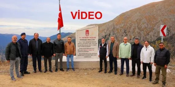 Bayburt ve Trabzon Sınırında Yer Alan Derebaşı Virajları’na Künye Taşı Dikildi