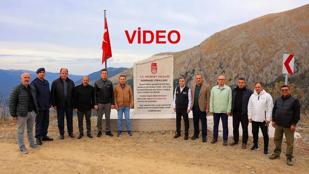 Bayburt ve Trabzon Sınırında Yer Alan Derebaşı Virajları’na Künye Taşı Dikildi