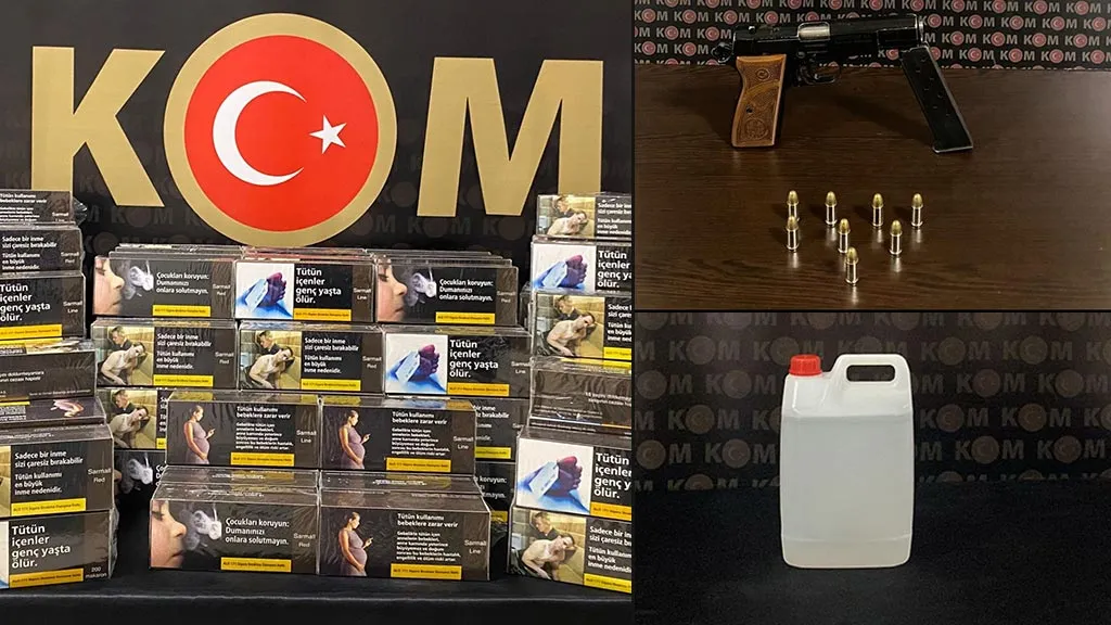 Bayburt’ta 59 Bin Boş Makaron ve Ruhsatsız Silah Ele Geçirildi, 5 Şüpheli Yakalandı