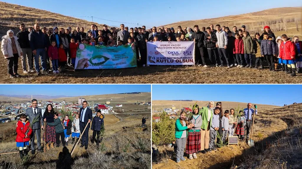 Bayburt İl Milli Eğitim’den Anlamlı 24 Kasım Etkinliği, 300 Fidan Toprakla Buluştu