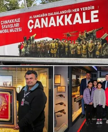 Bayburt’ta Çanakkale Ruhu Ziyareti, Vali Eldivan’a 57. Alay Sancağı Hediyesi