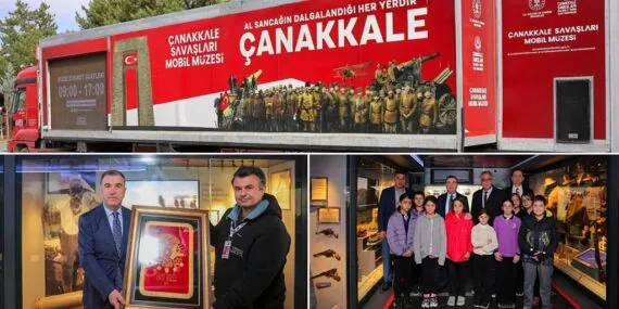 Bayburt’ta Çanakkale Ruhu Ziyareti, Vali Eldivan’a 57. Alay Sancağı Hediyesi