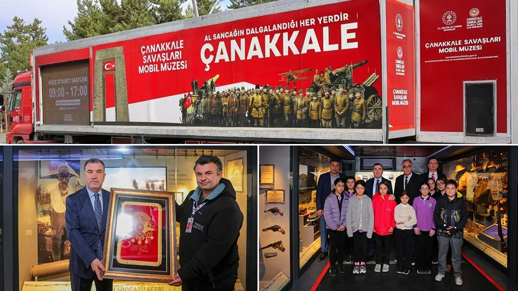 Bayburt’ta Çanakkale Ruhu Ziyareti, Vali Eldivan’a 57. Alay Sancağı Hediyesi