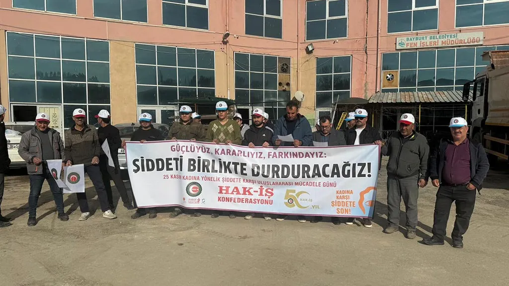 Bayburt’ta HAK-İŞ’ten 25 Kasım’da Şiddete Karşı Güçlü Mesaj