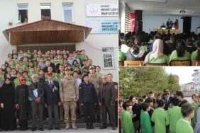 Bayburt’ta Kıbrıs Gazisi Karadeniz ve Şehit Kardeşi Korkmaz Öğrenciler Buluştu