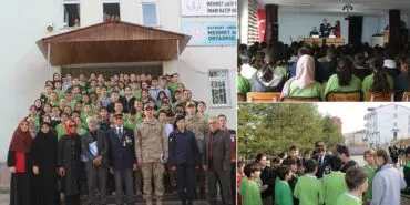 Bayburt’ta Kıbrıs Gazisi Karadeniz ve Şehit Kardeşi Korkmaz Öğrenciler Buluştu