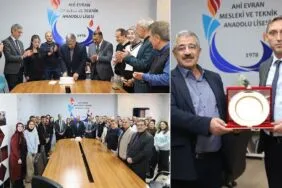 Emekli Olan Bayburt Ahi Evran Lisesi Müdürü Hüseyin Çalışkan’a Veda Programı