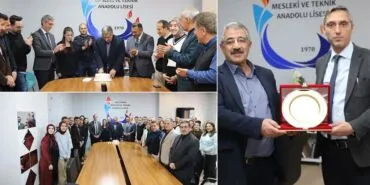 Emekli Olan Bayburt Ahi Evran Lisesi Müdürü Hüseyin Çalışkan’a Veda Programı