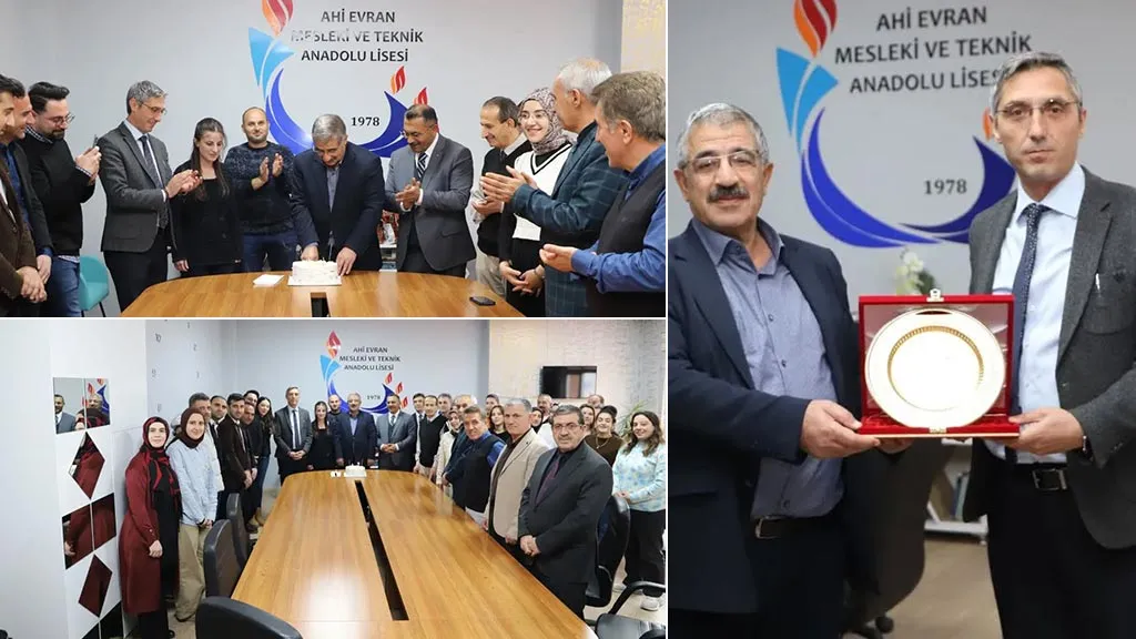 Emekli Olan Bayburt Ahi Evran Lisesi Müdürü Hüseyin Çalışkan’a Veda Programı