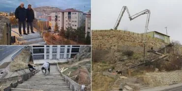 Bayburt’un Çin Seddi Yenileniyor, Esentepe Mahallesi’nin 40 Yıllık Merdiven Sorununa Neşter Vuruldu!