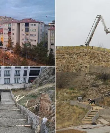 Bayburt’un Çin Seddi Yenileniyor, Esentepe Mahallesi’nin 40 Yıllık Merdiven Sorununa Neşter Vuruldu!