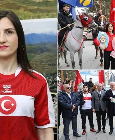 Elif Nur Turhan Tarih Yazdı, IBF Dünya Şampiyonu Bayburt’ta Coşkuyla Karşılandı