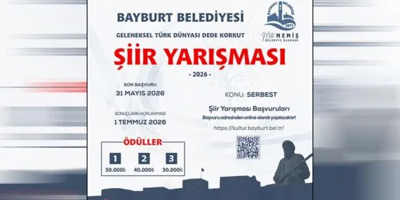 Bayburt’tan Türk Dünyasına Dev Çağrı: 50 Bin TL Ödüllü Şiir Yarışması Başladı!