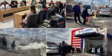 Bayburt Belediyesi’nden Aydıntepe İlçe Devlet Hastanesi’ne Yangın Eğitimi