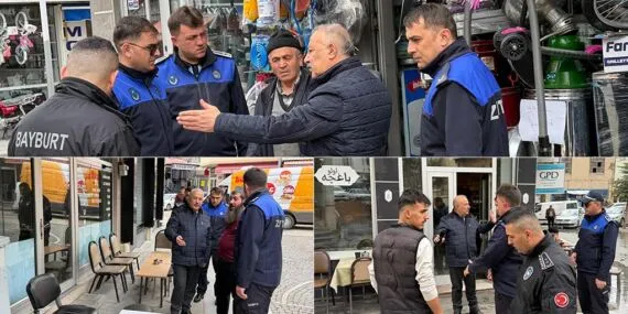 Esnafa Önemli Uyarı, Bayburt’ta Kaldırım İşgali Denetimleri Başladı