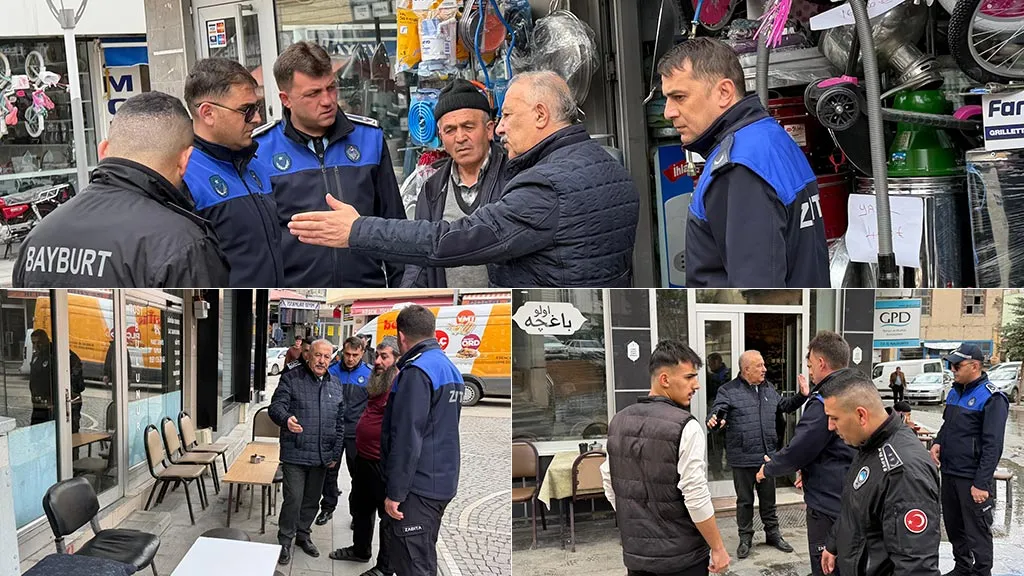 Esnafa Önemli Uyarı, Bayburt'ta Kaldırım İşgali Denetimleri Başladı