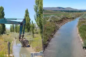 Bayburt Karşıgeçit ve Adabaşı Köylerinde Sulama Temizliği Çalışması