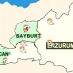 Bayburt ve Çevresi İçin Sağanak Yağış Uyarısı