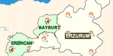 Bayburt ve Çevresi İçin Sağanak Yağış Uyarısı
