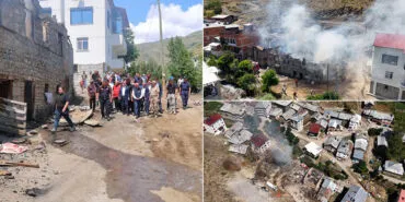 Bayburt Yazyurdu Köyü'nde Yangın Sonrası Hasar Tespit Çalışmaları Başladı
