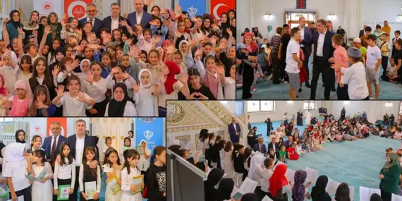 Bayburt’ta Çocuklar Camide Buluştu, Hacı Kıyasi Şentürk Camii’nde Renkli Anlar